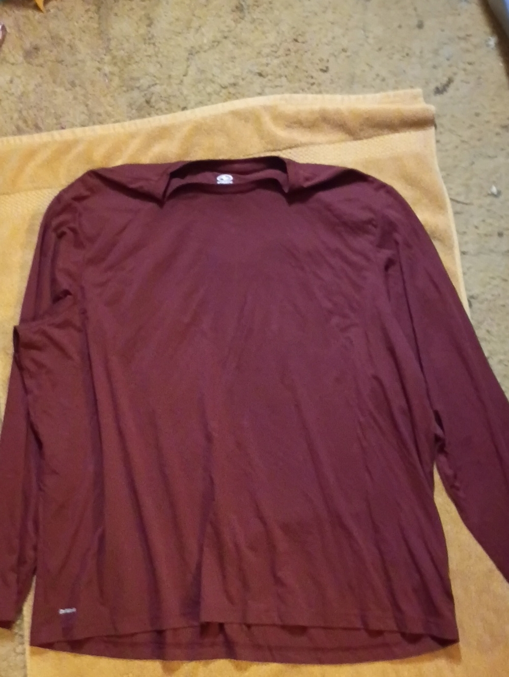 Athletic Works Men's Long-Sleeve Crew Neck Shirt - Wine